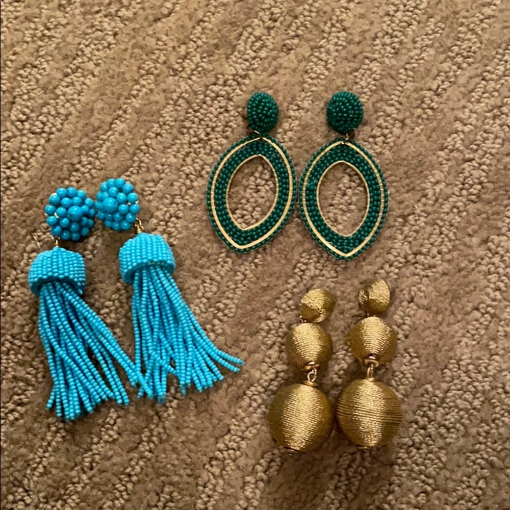 3 pairs of bead earrings